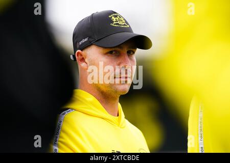 Bristol, Großbritannien, 14. August 2024. Curtis Campher in Gloucestershire während des Metro Bank One-Day Cup-Spiels zwischen Gloucestershire und Leicestershire. Quelle: Robbie Stephenson/Gloucestershire Cricket/Alamy Live News Stockfoto