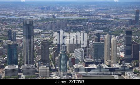 New York City vom One World Observatory Stockfoto