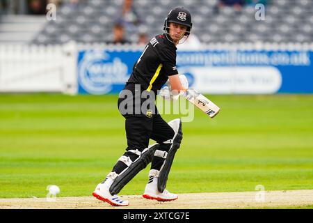 Bristol, Großbritannien, 14. August 2024. Cameron Bancroft in Gloucestershire spielte beim Metro Bank One-Day Cup Spiel zwischen Gloucestershire und Leicestershire. Quelle: Robbie Stephenson/Gloucestershire Cricket/Alamy Live News Stockfoto