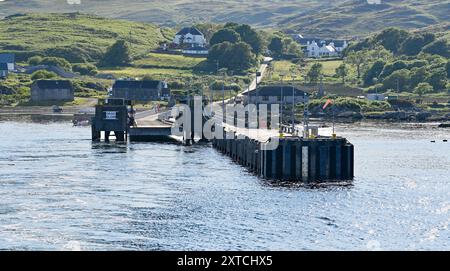 Colonsay Ferry Terminal und Pier in Scalasaig, betrieben von CalMac Ferries Stockfoto