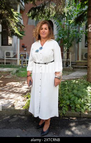 Mailand, Italien. August 2024. Nella foto Valentina Alberta presidente Camera penale MilanoMilano - Italia - Cronaca Mercoled&#xec;, 14 Agosto, 2024 (Foto di Marco Ottico/Lapresse) Pressekonferenz nach Besuch des San Vittore Gefängnisses Mailand, Italien - Nachrichten Mittwoch, 14. August 2024 (Foto von Marco Ottico/Lapresse) Credit: LaPresse/Alamy Live News Stockfoto