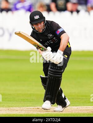 Bristol, Großbritannien, 14. August 2024. Curtis Campher in Gloucestershire spielte beim Metro Bank One-Day Cup-Spiel zwischen Gloucestershire und Leicestershire. Quelle: Robbie Stephenson/Gloucestershire Cricket/Alamy Live News Stockfoto