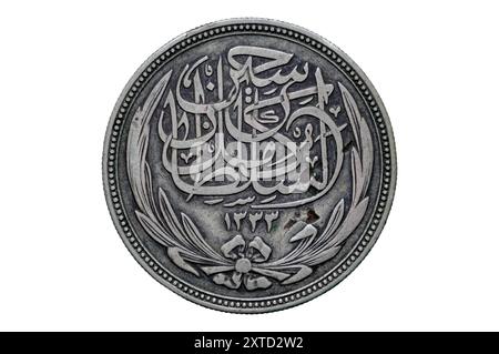 Sultanat von Ägypten 20 Qirsh-Münze von Sultan Hussein Kamil Stockfoto