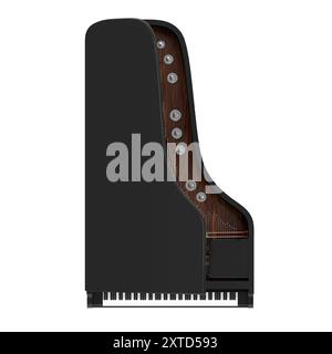 Grand Piano Isoliert Stockfoto