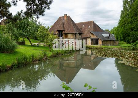 Manoir de Grandouet ein französischer Apfelwein- und Calvados-Bauernhof in der Nähe von Cambremer, Pays d’Auge, Normandie, Frankreich Stockfoto