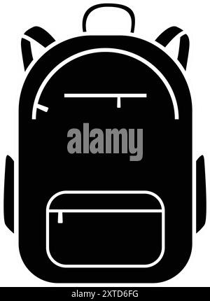 Rucksack Symbol, Rucksack Reise Symbol, Reisetasche, Rucksack, Schultasche Stock Vektor