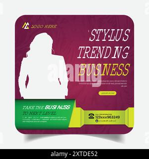 Clean Professional Social Media Post Design Layout Stock Vektor