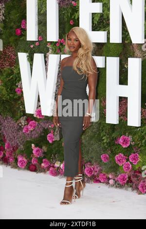 London, UK, 8. August 2024. DYMUND kommt zur UK Gala Screening von IT ENDET MIT US 2024, ODEON Luxe, Leicester Square, London. UK Credit Baz Seal/Alamy Live News Stockfoto