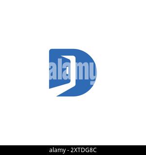 Türlogovektor mit Buchstabe D Stock Vektor