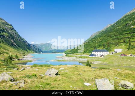 Silvretta Alpen: Stausee Vermuntsee in Montafon, Vorarlberg, Österreich Stockfoto