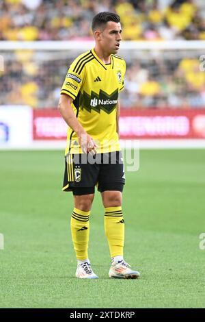 13. August 2024: Columbus Crew Mittelfeldspieler Dylan Chambost (7) während des Spiels gegen Inter Miami CF im Liagues Cup in Columbus, Ohio. Brent Clark/Cal Sport Media Stockfoto