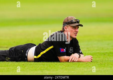 Bristol, Großbritannien, 14. August 2024. Gloucestershire's Miles Hammond während des Metro Bank One-Day Cup-Spiels zwischen Gloucestershire und Leicestershire. Quelle: Robbie Stephenson/Gloucestershire Cricket/Alamy Live News Stockfoto