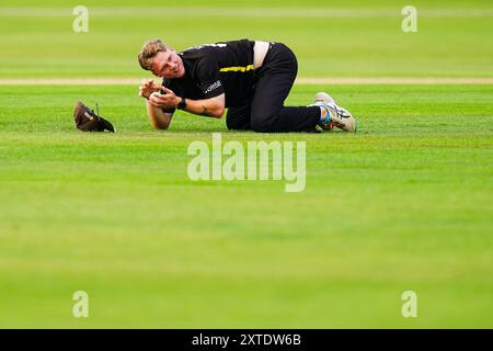 Bristol, Großbritannien, 14. August 2024. Gloucestershire's Miles Hammond während des Metro Bank One-Day Cup-Spiels zwischen Gloucestershire und Leicestershire. Quelle: Robbie Stephenson/Gloucestershire Cricket/Alamy Live News Stockfoto