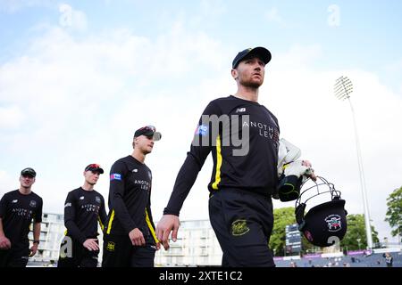 Bristol, Großbritannien, 14. August 2024. James Bracey aus Gloucestershire während des Metro Bank One-Day Cup-Spiels zwischen Gloucestershire und Leicestershire. Quelle: Robbie Stephenson/Gloucestershire Cricket/Alamy Live News Stockfoto