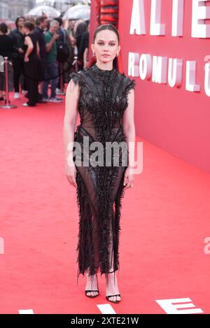 Cailee Spaeny nimmt an der britischen Gala-Vorführung von Alien: Romulus am Cineworld Leicester Square in London Teil. Bilddatum: Mittwoch, 14. August 2024. Stockfoto