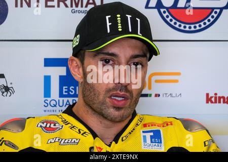 Porträt von (29) Andrea Iannone aus Italien vom Team GoEleven, fährt Ducati Panigale V4R während der FIM Motul Superbike Weltmeisterschaft - Runde 04 - Stockfoto