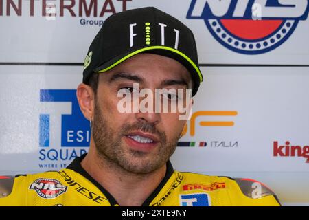 Porträt von (29) Andrea Iannone aus Italien vom Team GoEleven, fährt Ducati Panigale V4R während der FIM Motul Superbike Weltmeisterschaft - Runde 04 - Stockfoto