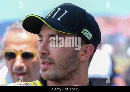 Porträt von (29) Andrea Iannone aus Italien vom Team GoEleven, fährt Ducati Panigale V4R während der FIM Motul Superbike Weltmeisterschaft - Runde 04 - Stockfoto