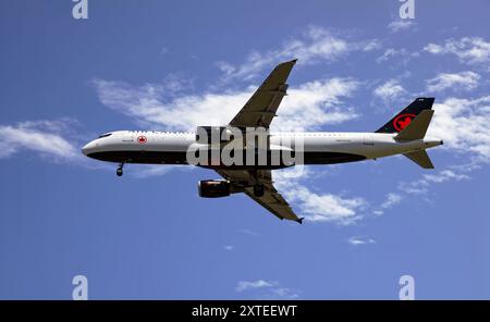 Air Canada Airbus A321-200 landet bei Vancouver YVR Stockfoto