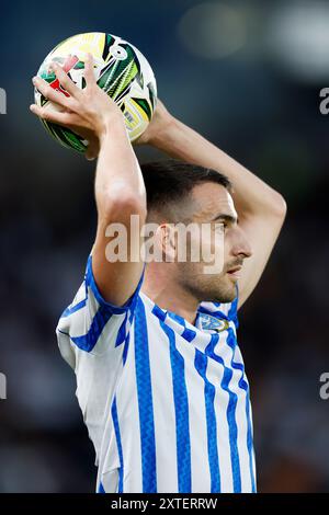 Pol Valentin am Mittwoch in Sheffield während des Spiels der ersten Runde des Carabao Cup im MKM Stadium, Hull. Bilddatum: Mittwoch, 14. August 2024. Stockfoto