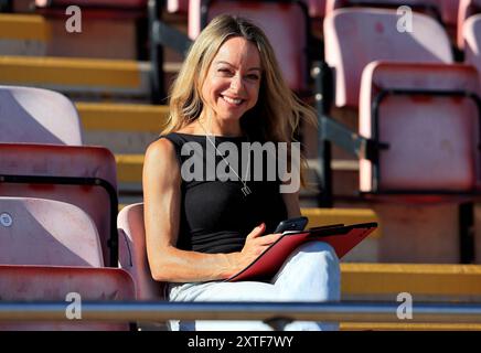 Abbie Stevens während des Rowe Motor Oil Premiership Matches zwischen Belle Vue Aces und King's Lynn Stars im National Speedway Stadium, Manchester am Montag, den 12. August 2024. (Foto: Eddie Garvey | MI News) Credit: MI News & Sport /Alamy Live News Stockfoto