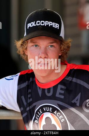 Tate Zischke während des Rowe Motor Oil Premiership Matches zwischen Belle Vue Aces und King's Lynn Stars im National Speedway Stadium, Manchester am Montag, den 12. August 2024. (Foto: Eddie Garvey | MI News) Credit: MI News & Sport /Alamy Live News Stockfoto