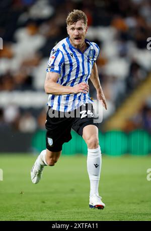 Michael Smith, der am Mittwoch in Sheffield beim Spiel der ersten Runde des Carabao Cup im MKM Stadium in Hull spielte. Bilddatum: Mittwoch, 14. August 2024. Stockfoto