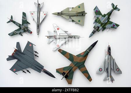 Modellflugzeug im Maßstab 1/72 im „Kalten Krieg“ Stockfoto