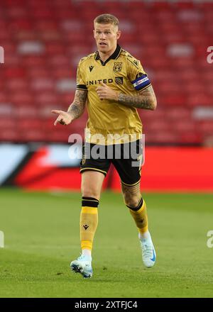 Sheffield, Großbritannien. August 2024. James McClean von Wrexham während des Carabao Cup-Spiels in der Bramall Lane, Sheffield. Der Bildnachweis sollte lauten: Simon Bellis/Sportimage Credit: Sportimage Ltd/Alamy Live News Stockfoto