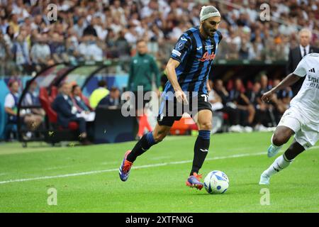 Varsavia, Polonien. August 2024. Beim Finale des UEFA Super Cup 2024 in Warschau am 08/2024 im Nardowy-Nationalstadion zwischen Real Madrid und Atalanta. Auf dem Foto: Ãderson von Atalanta (Credit Image: © Fabio Sasso/ZUMA Press Wire) NUR REDAKTIONELLE VERWENDUNG! Nicht für kommerzielle ZWECKE! Stockfoto