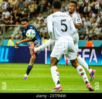 Varsavia, Polonien. August 2024. Beim Finale des UEFA Super Cup 2024 in Warschau am 08/2024 im Nardowy-Nationalstadion zwischen Real Madrid und Atalanta. Auf dem Foto: Ãderson von Atalanta (Credit Image: © Fabio Sasso/ZUMA Press Wire) NUR REDAKTIONELLE VERWENDUNG! Nicht für kommerzielle ZWECKE! Stockfoto