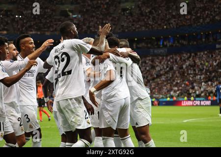 Varsavia, Polonien. August 2024. Beim Finale des UEFA Super Cup 2024 in Warschau am 08/2024 im Nardowy-Nationalstadion zwischen Real Madrid und Atalanta. Auf dem Foto: (Credit Image: © Fabio Sasso/ZUMA Press Wire) NUR REDAKTIONELLE VERWENDUNG! Nicht für kommerzielle ZWECKE! Stockfoto