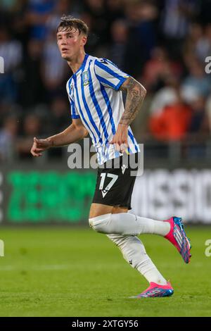 Charlie McNeill (17) beim Spiel Hull City FC gegen Sheffield Wednesday FC Carabao Cup Runde 1 im MKM Stadium, Hull, England, Großbritannien am 14. August 2024 Credit: Every Second Media/Alamy Live News Stockfoto