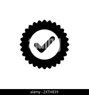 Genehmigtes Icon-Logo. Symbol Für Zertifizierte Medaille Stock Vektor