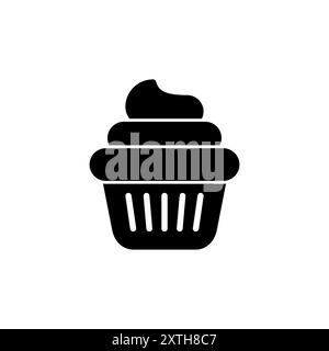 Logo-Design mit Coffee Cake-Symbol. Tassenkuchenschild und -Symbol Stock Vektor