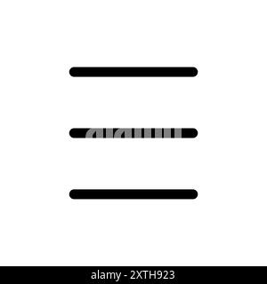 Logo-Design mit Menüsymbol. Web-Menüzeichen und -Symbol. Symbol hamburger Menü Stock Vektor