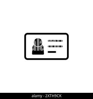 Logo-Design des Lizenzsymbols. ID-Kartensymbol. Führerschein, Personalausweis Stock Vektor
