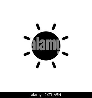 Sun Icon-Logo. Helligkeitszeichen und -Symbol Stock Vektor