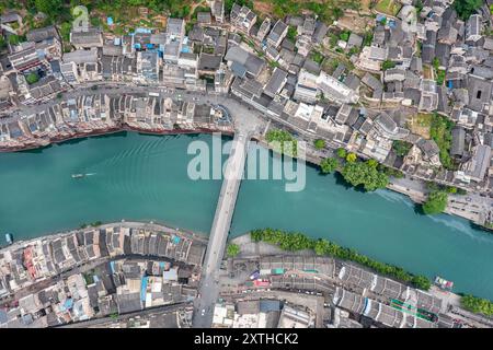 Antike Stadt, Kreis Zhenyuan, Qiandongnan Miao und Autonome Präfektur Dong, Provinz Guizhou, China Stockfoto