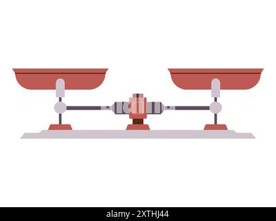 Waagen Skala Messung Messform alte antike Retro-Stil Braun klassisches Design Icon Illustration Stock Vektor
