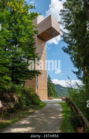 Das Veitsch Pilgerkreuz. Das Pilgerkreuz des Ölbergs Veitsch. (Pilgerkreuz am Veitscher Ölberg). Sankt Barbara im Mürztal. Österreich. Stockfoto