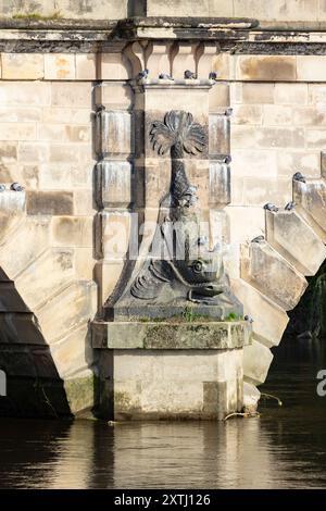 Shrewsbury Shropshire united Kingdom 20. Oktober 2022 die Welsh Bridge über den Fluss Severn, Shrewsbury, Shropshire Stockfoto