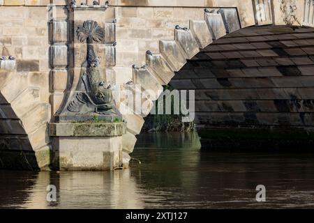 Shrewsbury Shropshire united Kingdom 20. Oktober 2022 die Welsh Bridge über den Fluss Severn, Shrewsbury, Shropshire Stockfoto