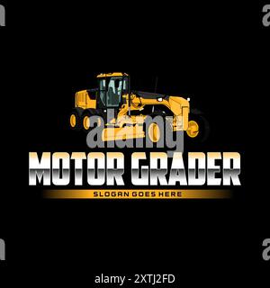 Logo für Motorgrader Construction Machine Stock Vektor