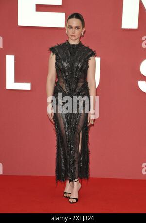London, Großbritannien. August 2024. Cailee Spaeny bei der Galavorführung „Alien: Romulus“ UK, Cineworld Leicester Square, Leicester Square, am Mittwoch, den 14. August 2024 in London, England, Großbritannien. CAP/CAN © CAN/Capital Pictures Credit: Capital Pictures/Alamy Live News Stockfoto