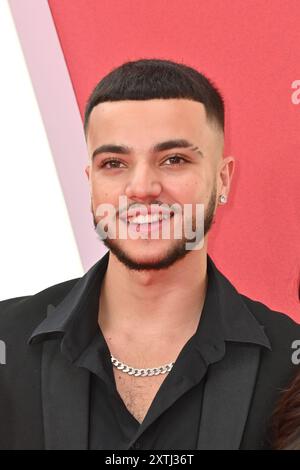 Harleston, Großbritannien. August 2024. London, UK - 14. August 2024Junior Savva Andreas Andre bei der UK Galaveranstaltung von Alien Romulus am Cineworld Leicester Square, London, England am 14. August 2024. CAP/JOR © JOR/Capital Pictures Credit: Capital Pictures/Alamy Live News Stockfoto