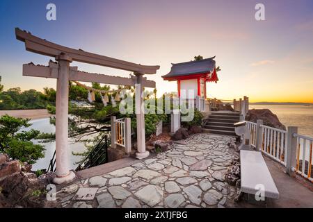 Kochi, Japan am Watatsumi-Schrein (Palast des Drachenkönigs) am Morgen. Stockfoto