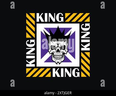 king Concept grafische Vektor-Illustration für T-Shirt, Urban Streetwear Design für T-Shirt Poster Hoodie und mehr, geeignet für Siebdruck Stock Vektor
