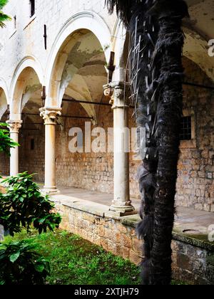 Kreuzgang im Benediktinerkloster auf Lokrum Insel Dubrovnik Dalmatien Kroatien Stockfoto