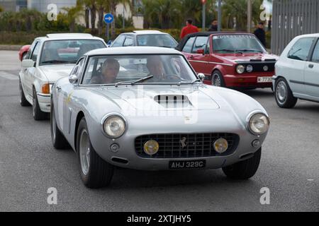 Ferrari 250 GT Berlinetta Passo Corto auf der klassischen Automobilausstellung Retro Málaga. Málaga, Spanien. Stockfoto